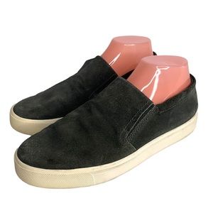 VINCE dark green suede slip on sneakers size 9.5